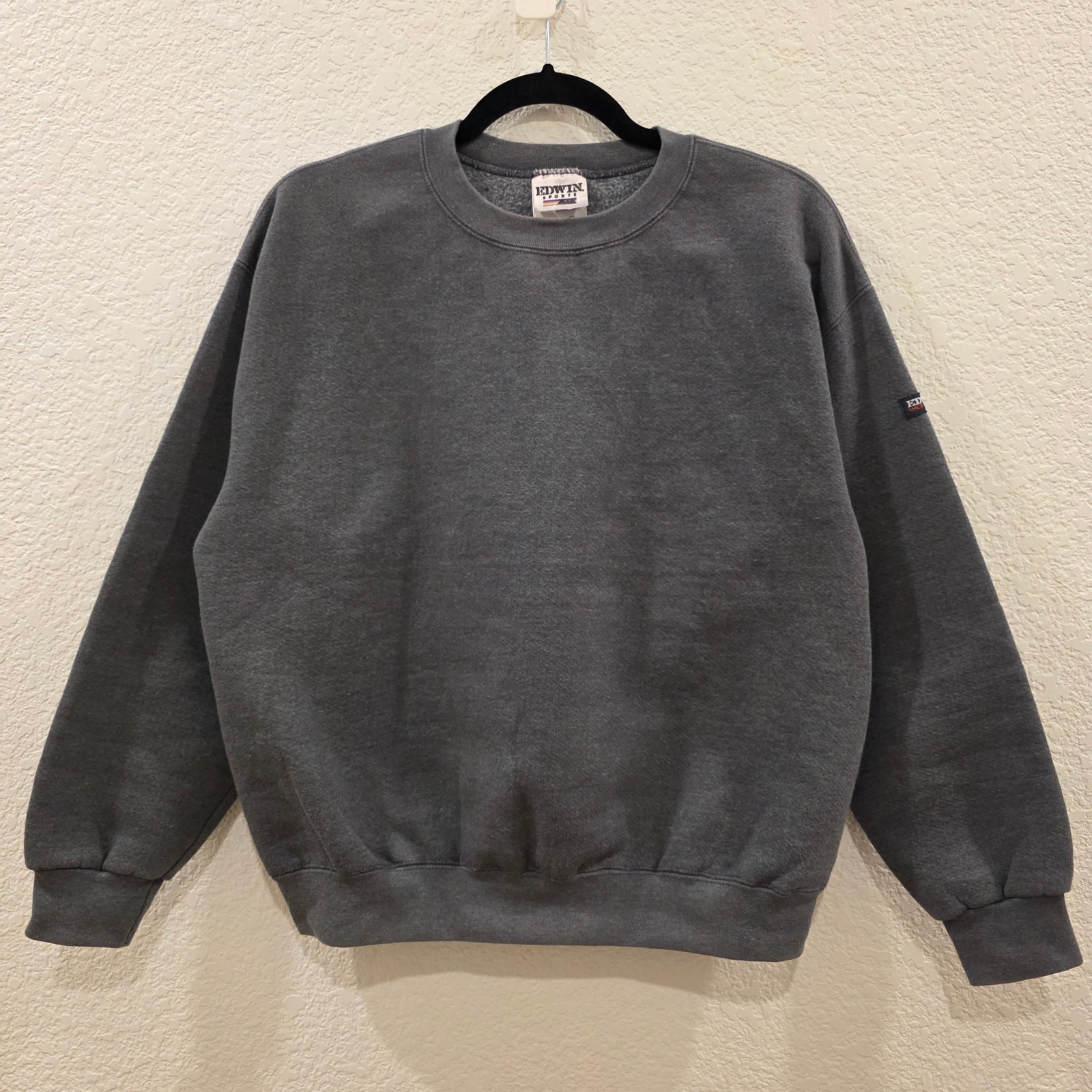 Vtg Edwin Sports Crewneck Sweatshirt Mens Medium Gray Made In Usa Edwin Co Ltd